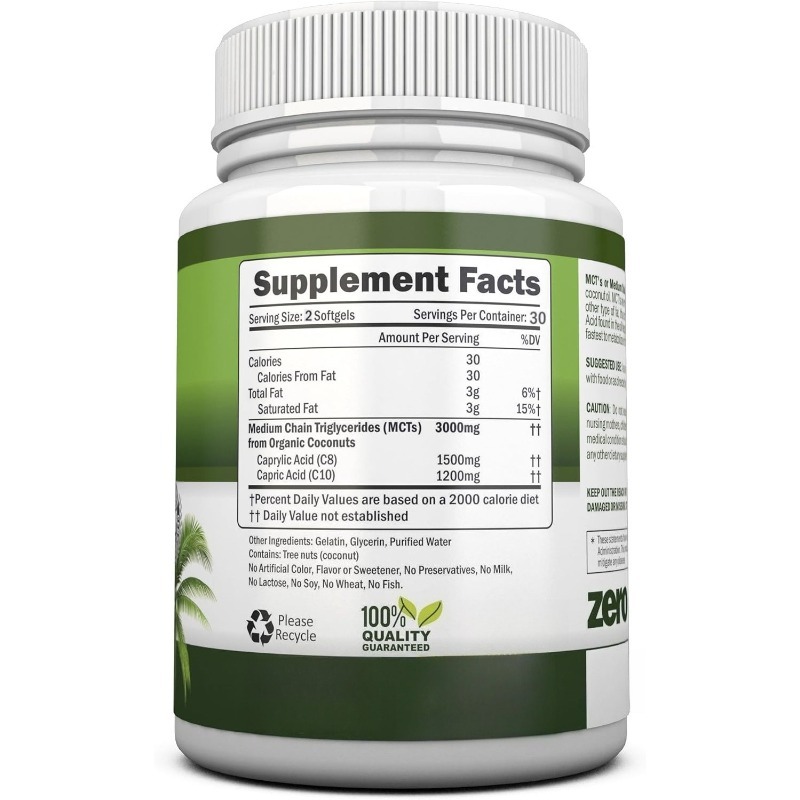 MCT oil, 3000 milligrams per s - Mct Oil Coconut บทวิจารณ์และราคา