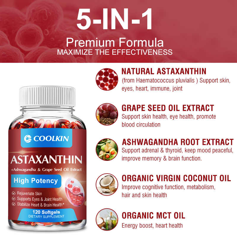 Astaxanthin Supplement with Gr - Mct Oil Coconut บทวิจารณ์และราคา