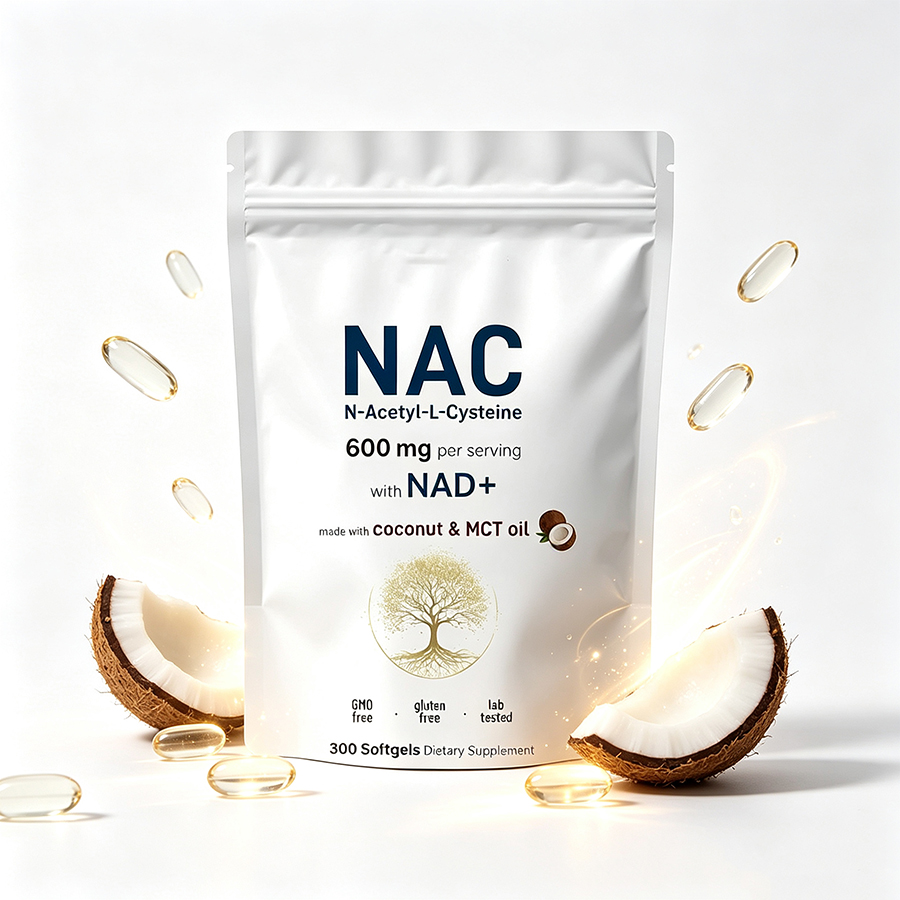 NAC 600mg Softgels with NAD+ C - Mct Oil Coconut บทวิจารณ์และราคา