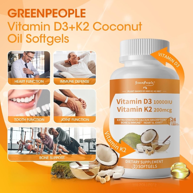 K2 D3 vitamin supplement conta - Mct Oil Coconut บทวิจารณ์และราคา