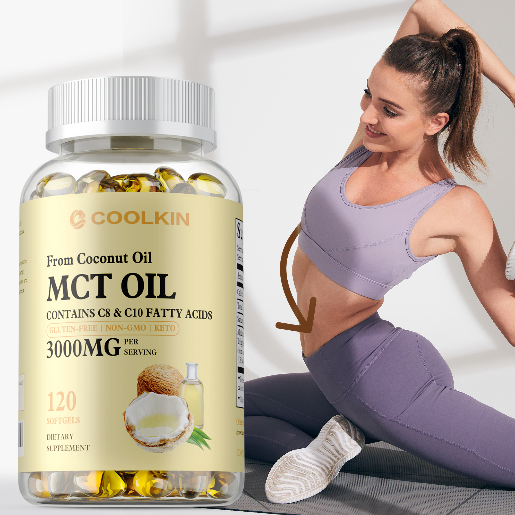 MCT Oil Supplement - Contains  - Mct Oil Coconut บทวิจารณ์และราคา